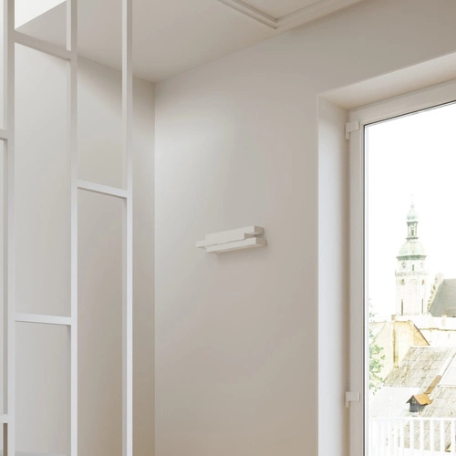 Kinkiet ścienny nowoczesny biały FROST Sollux Lighting do salonu i sypialni 42 cm metalowy