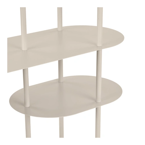 Regał metalowy Rieti na książki 5 półek loftowy piaskowy 118 cm