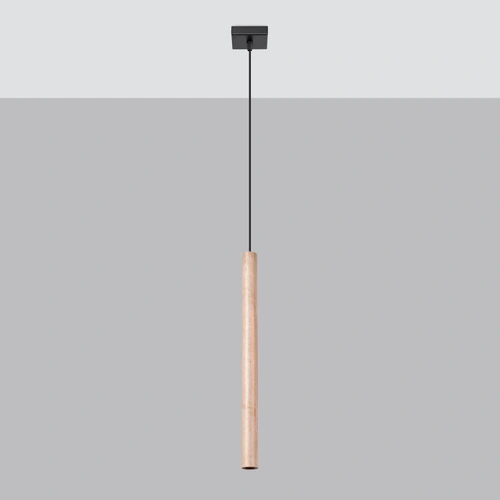 Nowoczesna lampa wisząca Pastelo drewno do salonu i jadalni SOLLUX LIGHTING 120 cm
