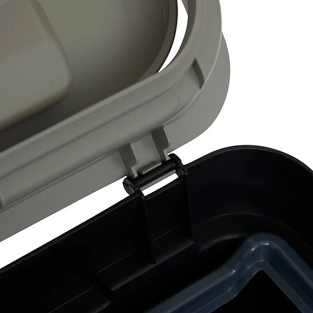 Kosz do segregacji śmieci 36L Slow czarny szary plastikowy do kuchni i biura 5five