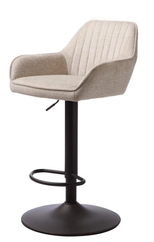 Hoker Nolan tapicerowany do kuchni regulowany piaskowy czarny