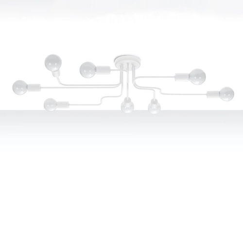 Żyrandol loftowy VECTOR 8 biały metalowy do salonu i jadalni nowoczesny 8-punktowy