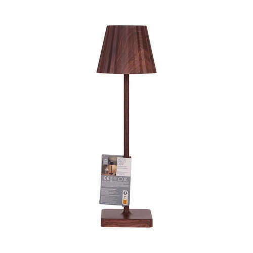 Lampka nocna Blanca LED dotykowa brązowa do sypialni ze ściemniaczem