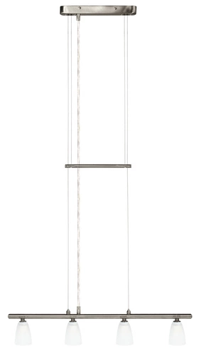 Lampa wisząca Parma nowoczesna 4-punktowa nikiel mat do salonu i jadalni regulowana