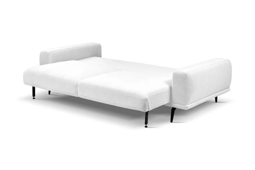 Sofa rozkładana Salmi z funkcją spania biała skandynawska 3 osobowa do salonu