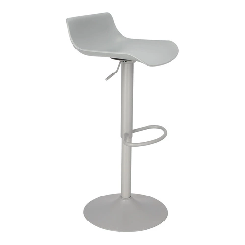 Hoker regulowany z oparciem Simplet Bar One szary mat obrotowy nowoczesny do kuchni