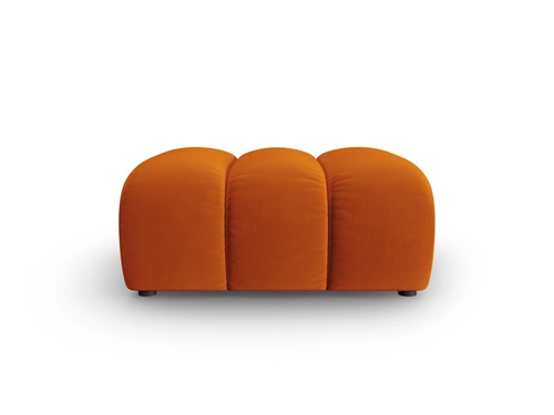 Pufa Lupine welurowa terracotta kwadratowa do salonu i sypialni nowoczesna i elegancka