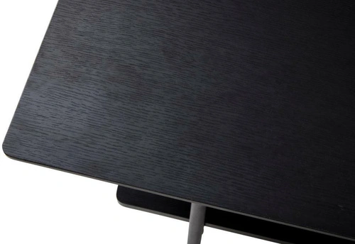 Stolik kawowy Pensacola prostokątny czarny dąb z półką do salonu