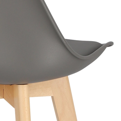 Hoker z oparciem Norden szary 75 cm nowoczesny do wyspy kuchennej D2.DESIGN