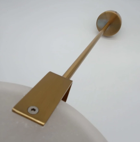 Lampa wisząca MARBLE 30 cm LED z marmuru i mosiądzu do salonu nad stół nowoczesna