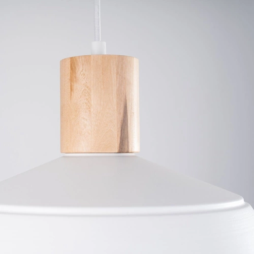 Lampa wisząca FANO biała skandynawska do salonu i jadalni stalowa 34 cm SOLLUX LIGHTING