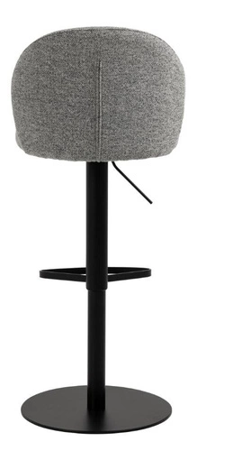 Hoker Patricia szary tapicerowany z oparciem regulowany obrotowy do wyspy kuchennej Actona