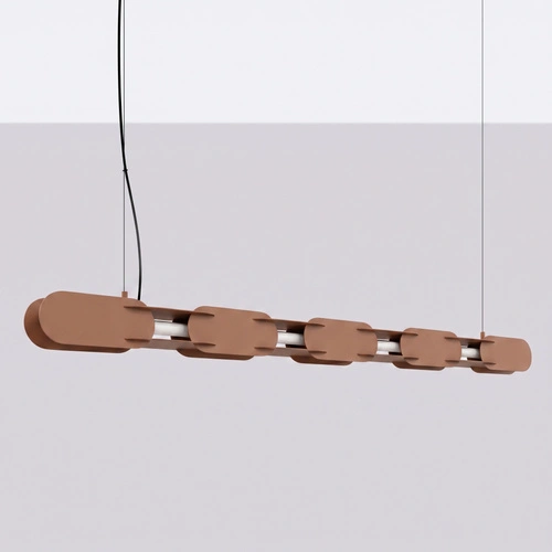 Lampa wisząca LED CHAIN 158 mocca nowoczesna nad wyspę
