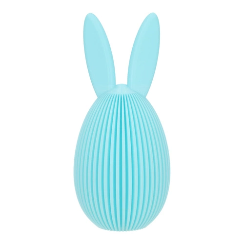 Zestaw 2 figurek wielkanocnych jajek Intesi turkusowe i niebieskie na stół lub parapet 17 cm