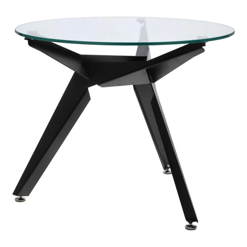 Stół Troy 90cm transparentny/ czarny      outlet