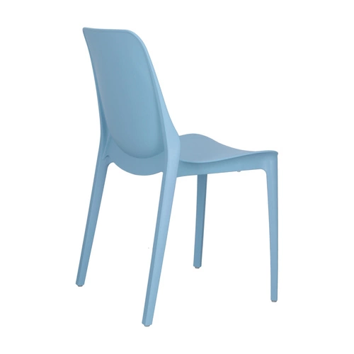 Krzesło ogrodowe Ginevra niebieskie z tworzywa sztaplowane nowoczesne SCAB Design