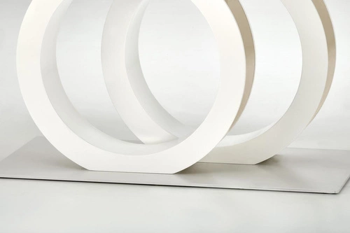 Stół rozkładany do jadalni Change biały złoty nowoczesny glamour Intesi 160 cm