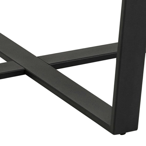 Stół okrągły do jadalni Amble czarny marmur glamour 110 cm nowoczesny Actona