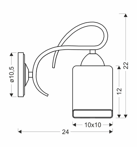 Kinkiet ścienny Italo nowoczesny srebrny szklany do sypialni i salonu CANDELLUX