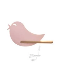 Kinkiet ścienny LED Bird różowy klasyczny do pokoju dziecięcego drewniany 5W 4000K CANDELLUX