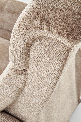 Fotel rozkładany do salonu Dumont beżowy nowoczesny relax Intesi tapicerowany regulowany