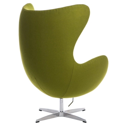Fotel uszak Jajo Egg D2.DESIGN zielony kaszmir obrotowy bujany nowoczesny do salonu