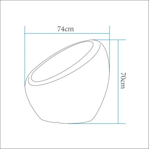 Fotel ogrodowy PARTY LED RGBW 16 kolorów 74 cm