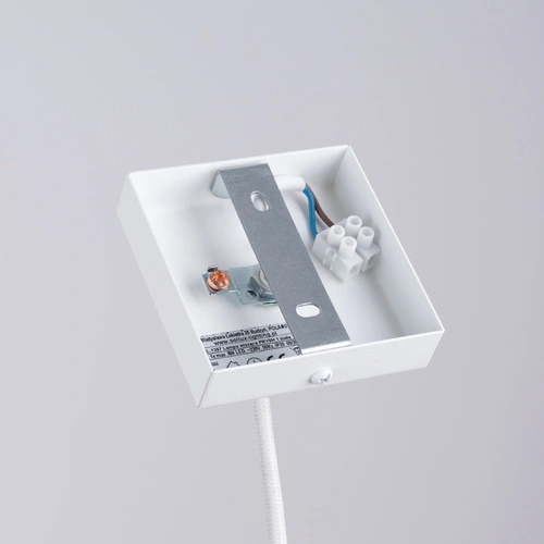 Lampa wisząca PRYSM 1 biała nowoczesna do salonu i kuchni stalowa pojedyncza 120 cm