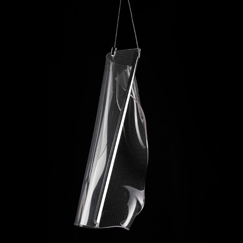 Lampa wisząca LED Cortina no. 1 nowoczesna transparentna do salonu i jadalni regulowana