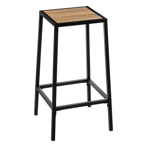 Hoker loftowy bez oparcia Aliaj 5five simply smart do kuchni 71,5 cm metalowy czarny/naturalny