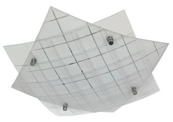 Plafon sufitowy LED Dublos 31x31 nowoczesny biały szklany do salonu i sypialni CANDELLUX