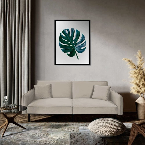 Sofa rozkładana Canif Velvet szara nowoczesna dwuosobowa do salonu i małego mieszkania Intesi