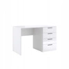 Biurko Holly białe połysk nowoczesne do pracy z 4 szufladami 120x60 cm Intesi