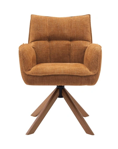 Krzesło obrotowe Marilla do jadalni tapicerowane z podłokietnikami