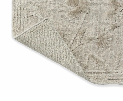 Dywan do salonu Rye beżowy 170x240 cm klasyczny kwiatowy ręcznie tkany łatwy w czyszczeniu