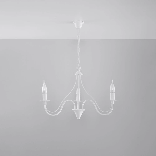Żyrandol Minerwa 3 biały nowoczesny metalowy do salonu kuchni i jadalni Sollux Lighting