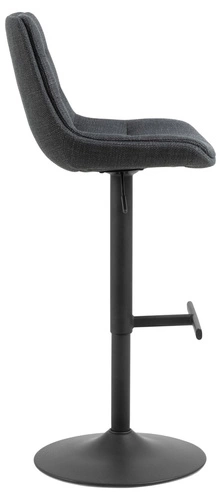 Hoker Adisa szary ciemny z oparciem regulowany obrotowy loftowy do kuchni i wyspy Actona