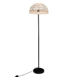 Lampa podłogowa Rory Atmosphera czarna rattanowa boho do salonu i sypialni 150,5 cm