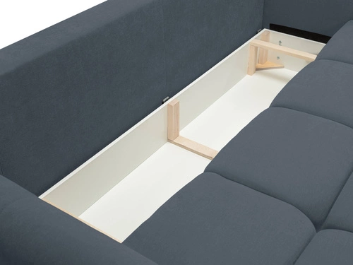 Sofa rozkładana Bode 3 osobowa z funkcją spania do salonu skandynawska niebieska