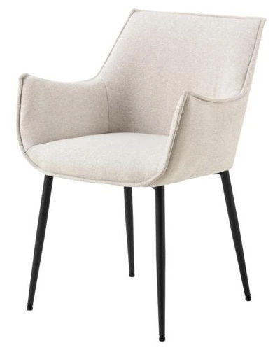 Krzesło tapicerowane Bonita beżowe z podłokietnikami do jadalni nowoczesne Actona