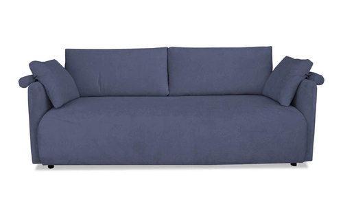 Sofa Mondel sztruksowa granatowa rozkładana z funkcją spania i pojemnikiem do salonu 3 osobowa
