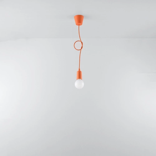 Lampa wisząca DIEGO pomarańczowa nowoczesna regulowana do salonu, kuchni lub sypialni