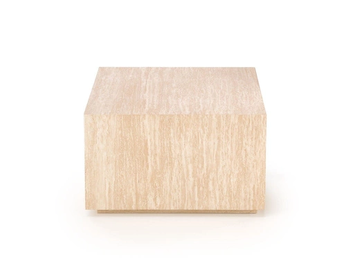 Stolik kawowy Travertino kwadratowy 60x60 nowoczesny do salonu imitacja trawertynu Intesi