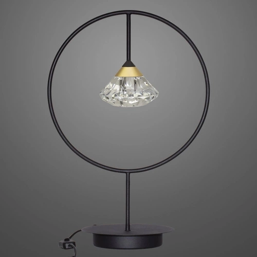 Lampka nocna LED glamour Tiffany No. 1 T do sypialni czarna ALTAVOLA DESIGN 50 cm