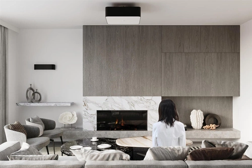 Nowoczesny czarny żyrandol Lokko 45 cm do salonu i jadalni lampa wisząca 5 punktowa