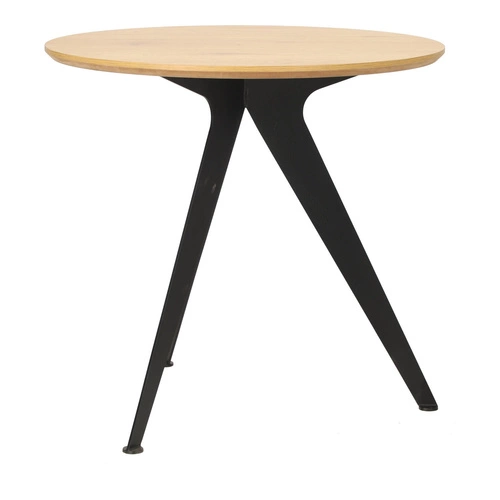 Stół Lofty Round 80 czarny/naturalny      Outlet