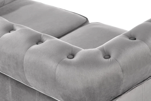 Sofa Dassion welwet szara