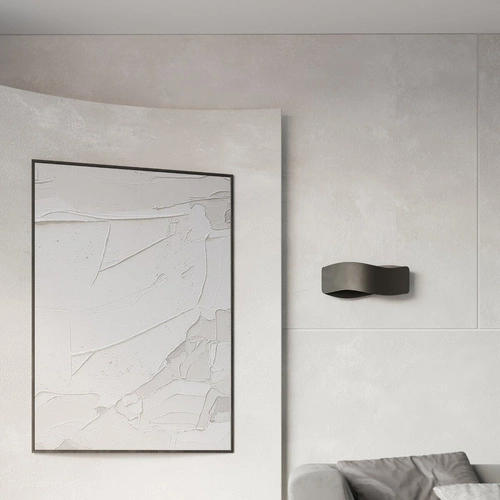 Kinkiet ścienny Tila 30 czarny nowoczesny metalowy do salonu i sypialni Sollux Lighting