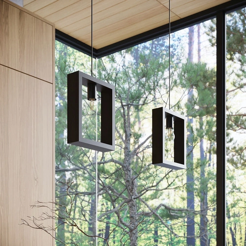 Lampa wisząca ARIES wenge drewniana regulowana do salonu i jadalni nowoczesna 24 cm