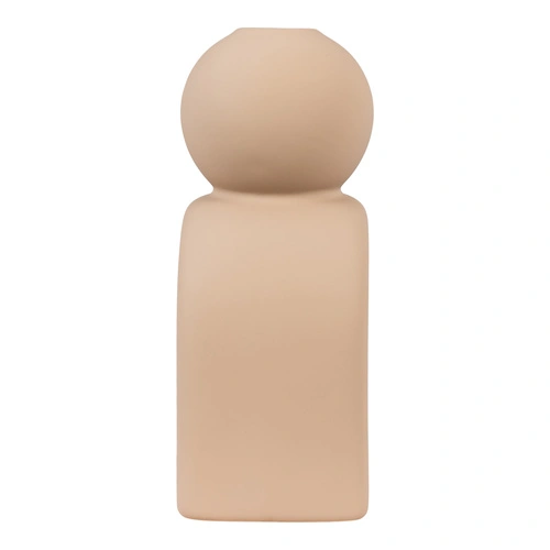 Świecznik ceramiczny House Nordic brązowy dekoracyjny 17 cm